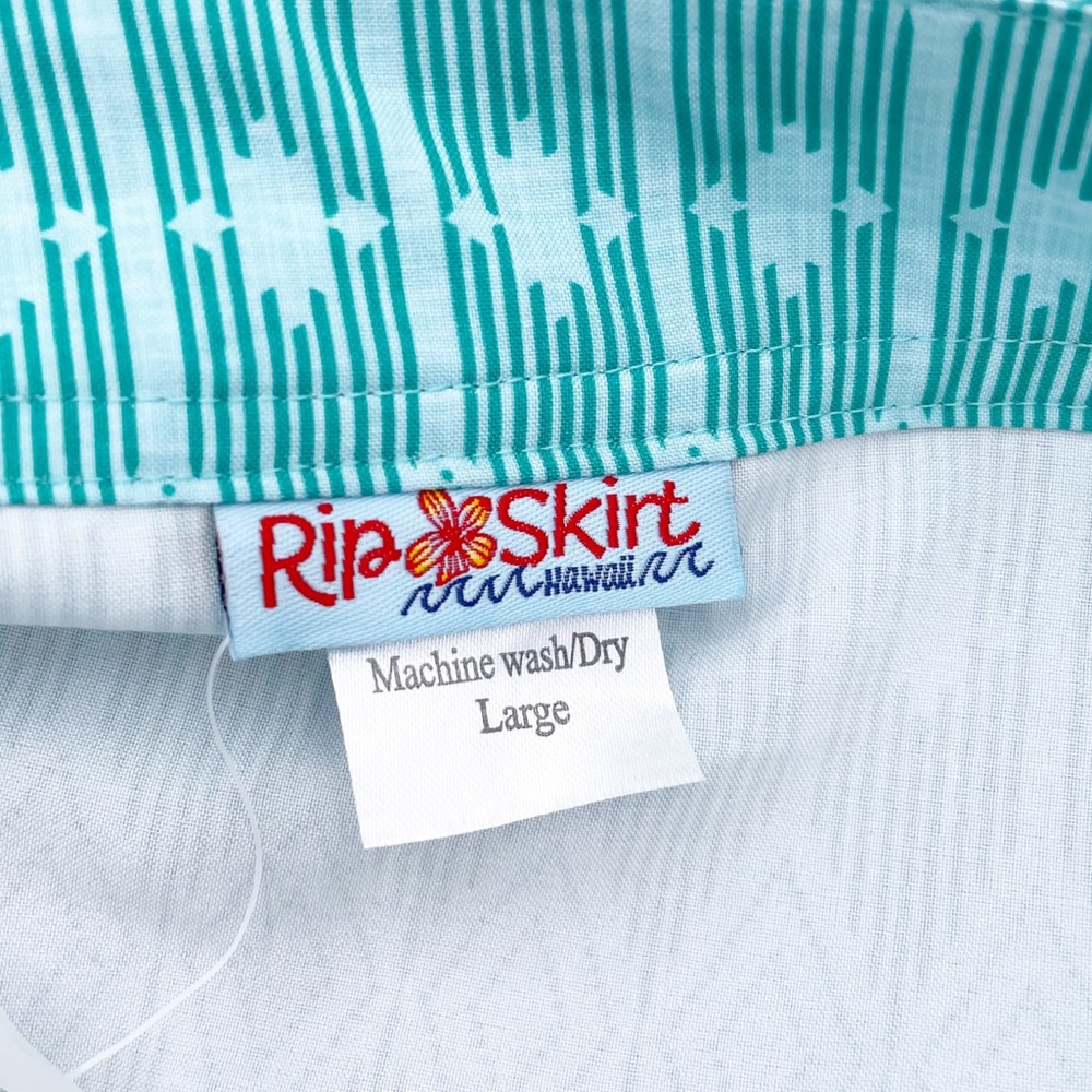 NEW RipSkirt Hawaii Style 201 West End Seaglass Turquoise Print Skirt Size Large - Picture 4 of 7